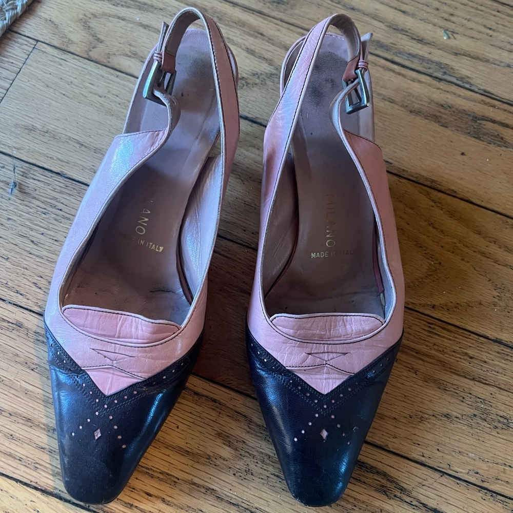 Pink and Black Women's Prada Shoes